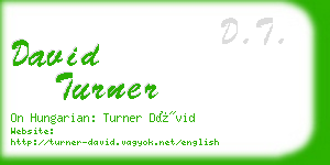 david turner business card